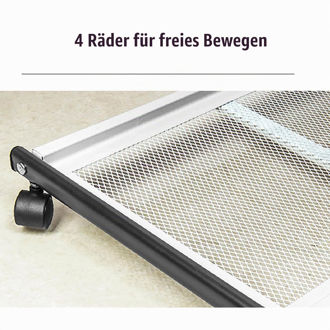 TUKA-i-AKUT Bodenständer Prospektständer mit 4 Regalen + Rädern, Bodenstehender Literaturpräsentationsständer Broschürenhalter Zeitschriftenständer Literaturhalter aus Edelstahl, 60x40x113CM TKD8692