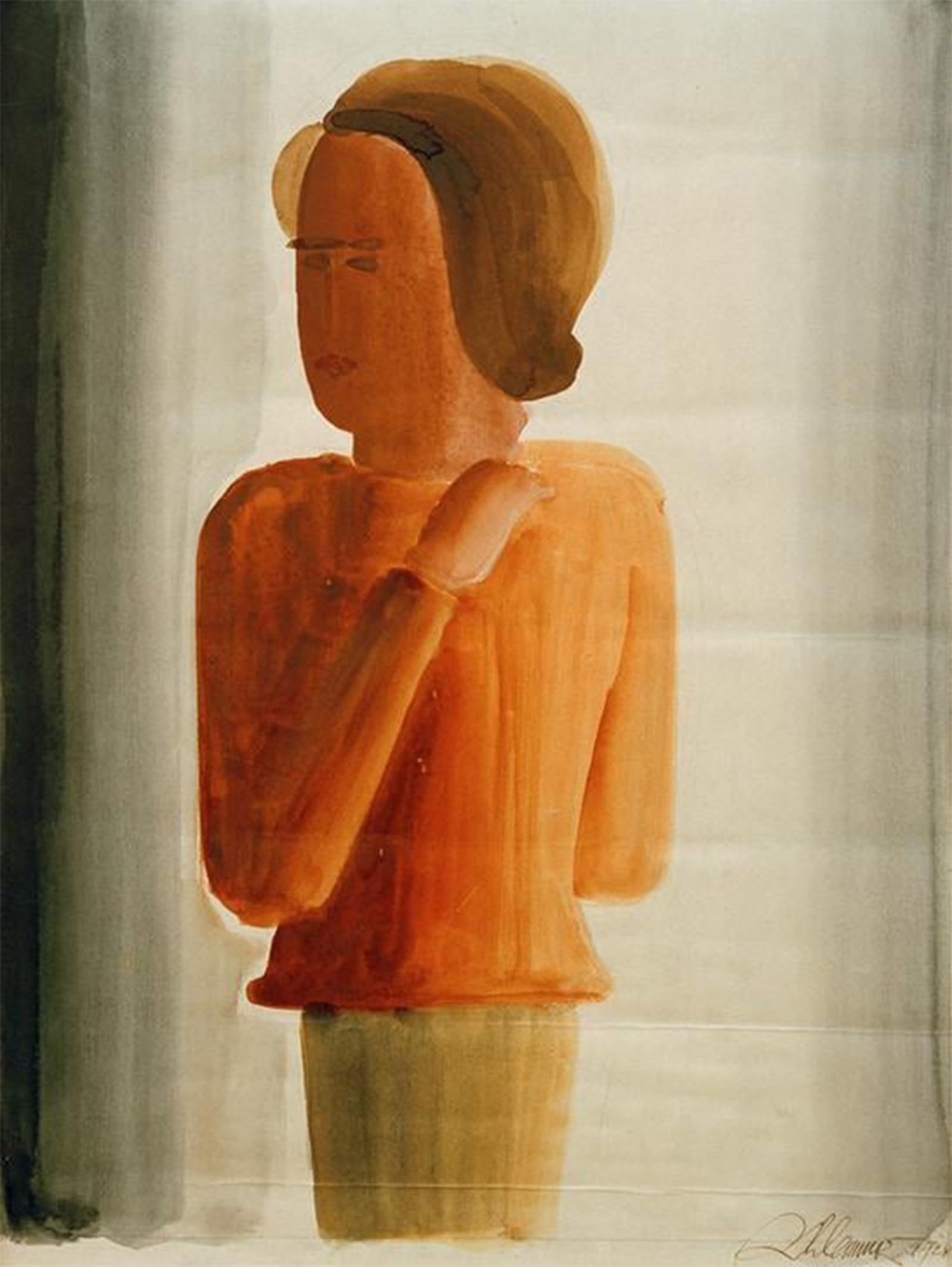 POSTERIIk Vintage Art Print Images Pictures Print Roter Knabe by Oskar Schlemmer Modern Colour Posters for Office Home Decor 60x90cm