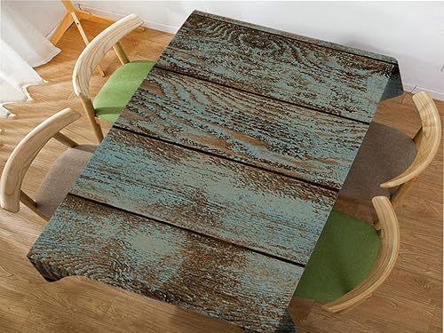 Miniatura 3 de Moslion Mantel rectangular decorativo de madera de granero rústico para comedor, barbacoa, picnic, mesa de café, 60 x 84 pulgadas