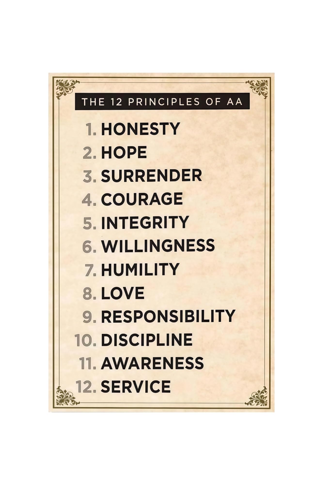 Poster principes de sobriété art mural inspirant pour retrouver l'espoir