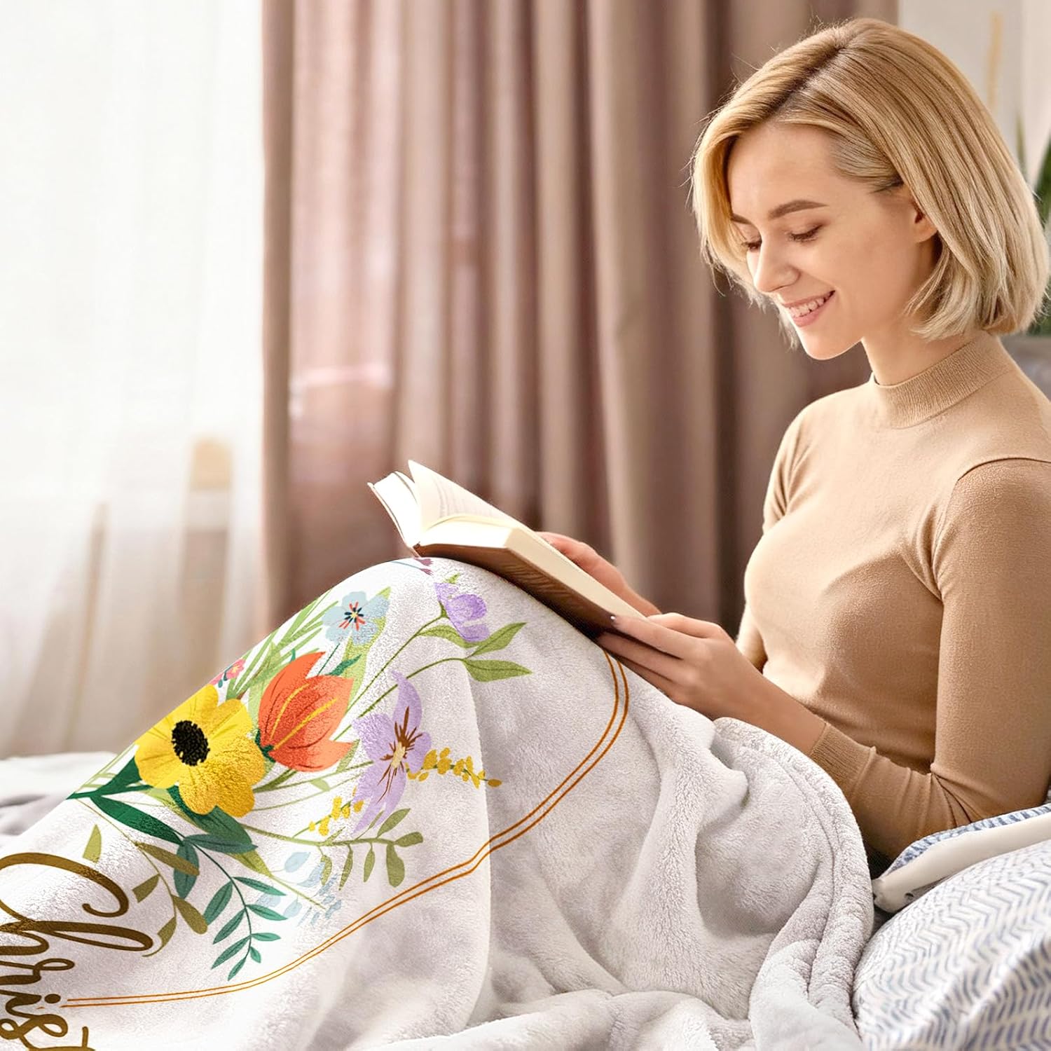 Sister Gifts Blanket, Christian Birthday Holiday Graduation Gifts for Sister, Sisters Gift from Sis, Soft Throw Blanket 60" x 50". - Image 4