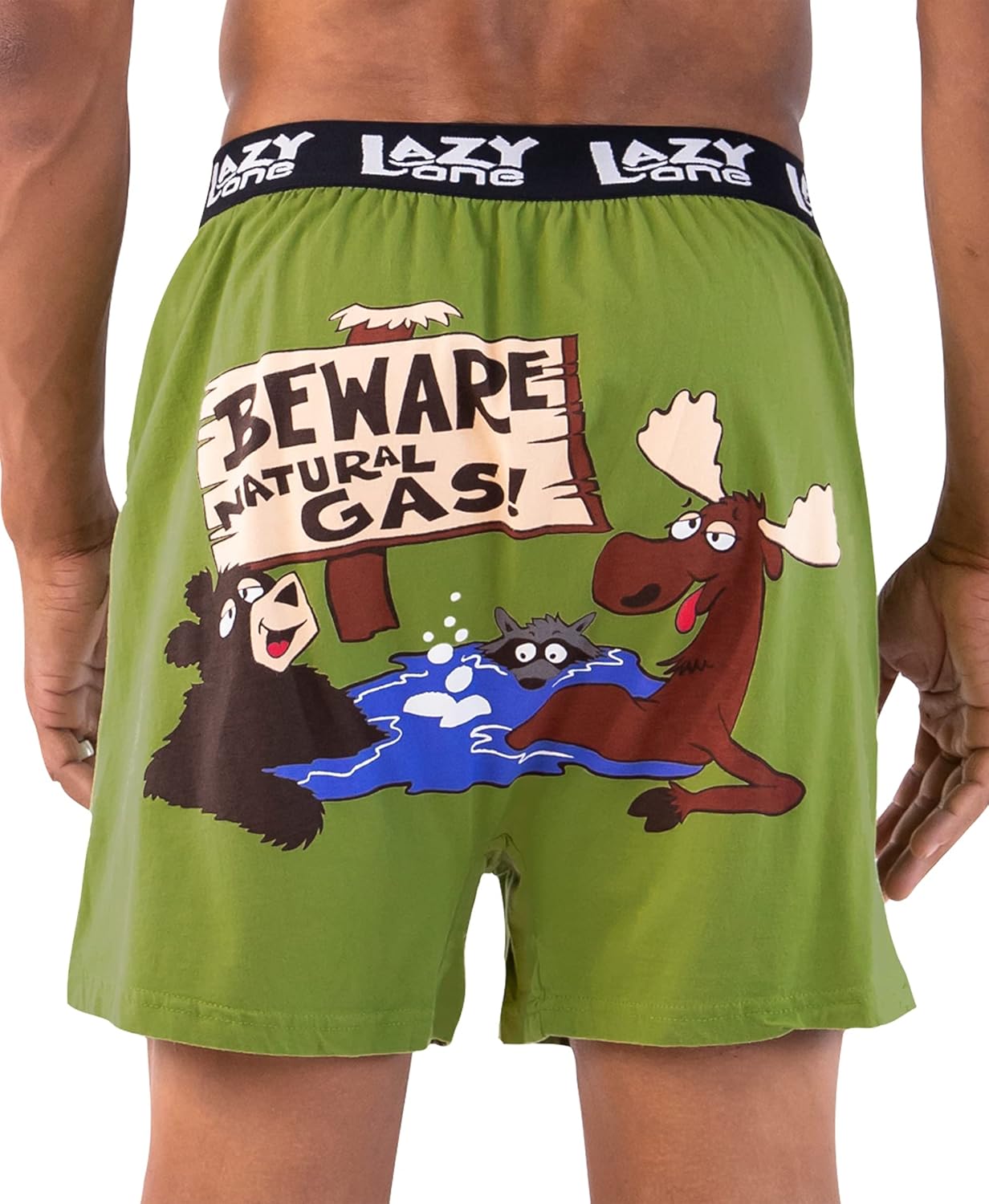 Lazy One Funny Animal Boxers, Humorous Underwear, Novelty Boxer Shorts, Gag Gifts for Men - Image 2