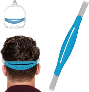 Headgear Strap Fit for AirFit N30i/P30i, AirTouch N30i Premium Comfort Soft Elastic Material Adjustable Snug Fit Supplies, Blue-Grey