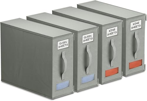 Bed Sheet Organizers and Storage-Bedsheet Storage Organizer,Sheets Organizer for Linen Closet,Bedsheet Organizers,Sheet Set Organizer,Bed Sheet