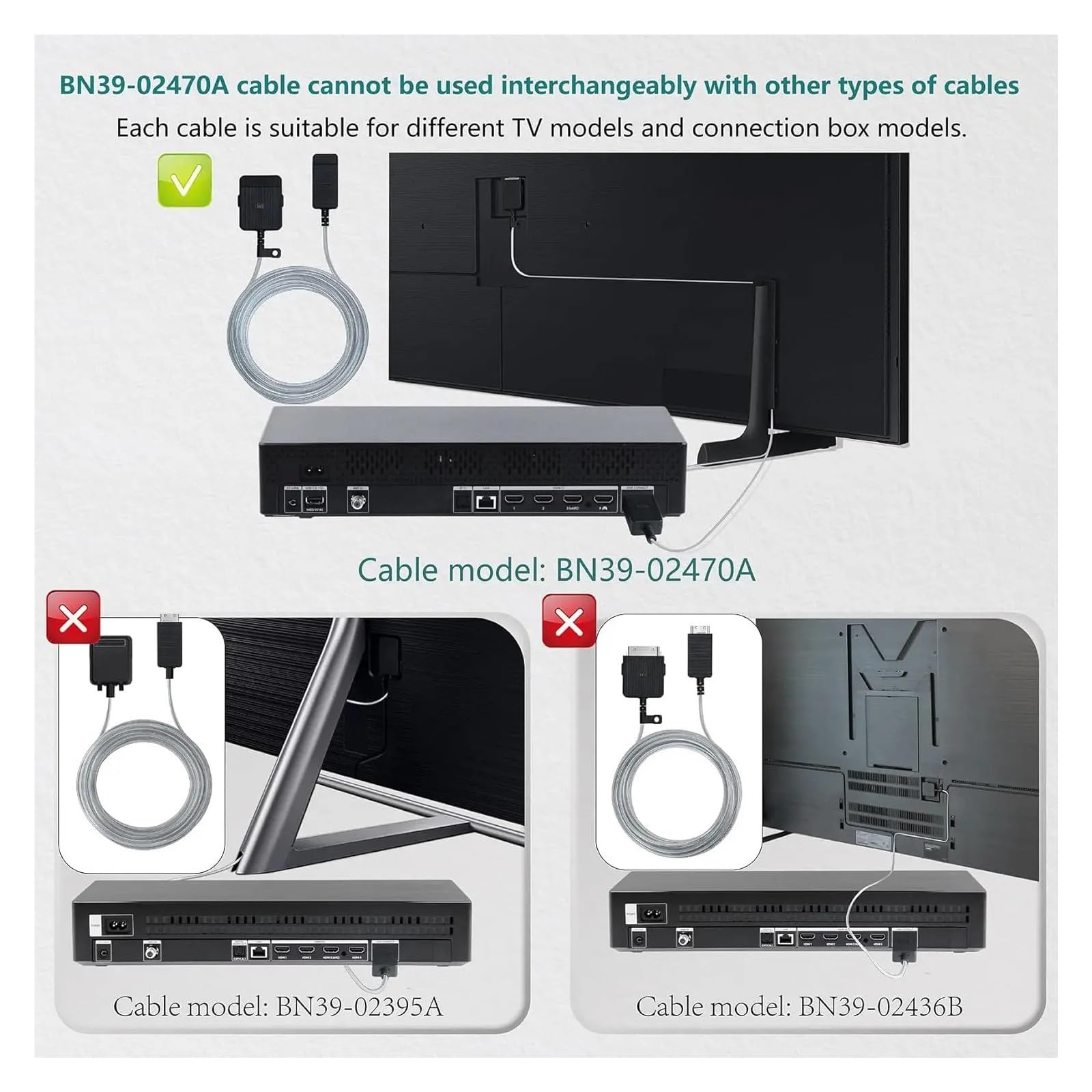 Cavo One Connect 5M/16 Ft BN39-02470A BN39-03006A, Compatibile Con Samsung, Cavo TV The Frame LS03FA QLED 4K Da 43", 50", 55" E 65" Pollici