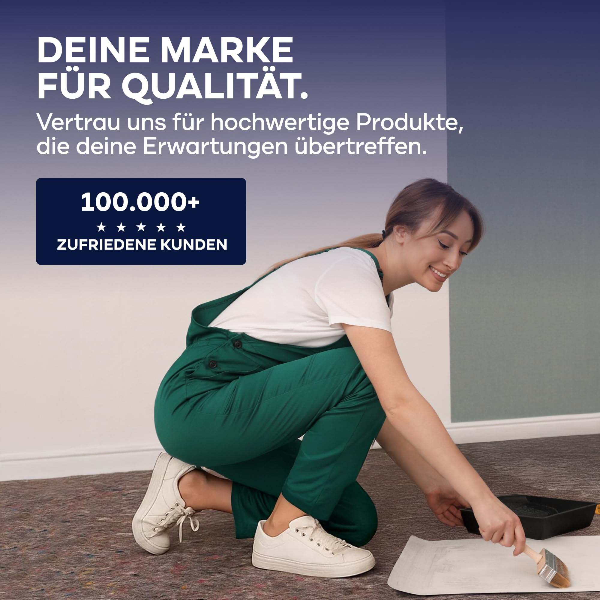 BM18050 włóknina malarska 50 m x 1 m 180 g, szara, 1 sztuka (1 opakowanie)