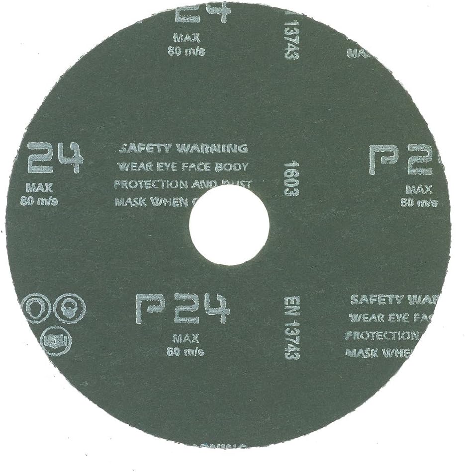 Mercer Industries 308024 Grit Zirconia Resin Fiber Discs, 24 Grit, 5 x 7/8