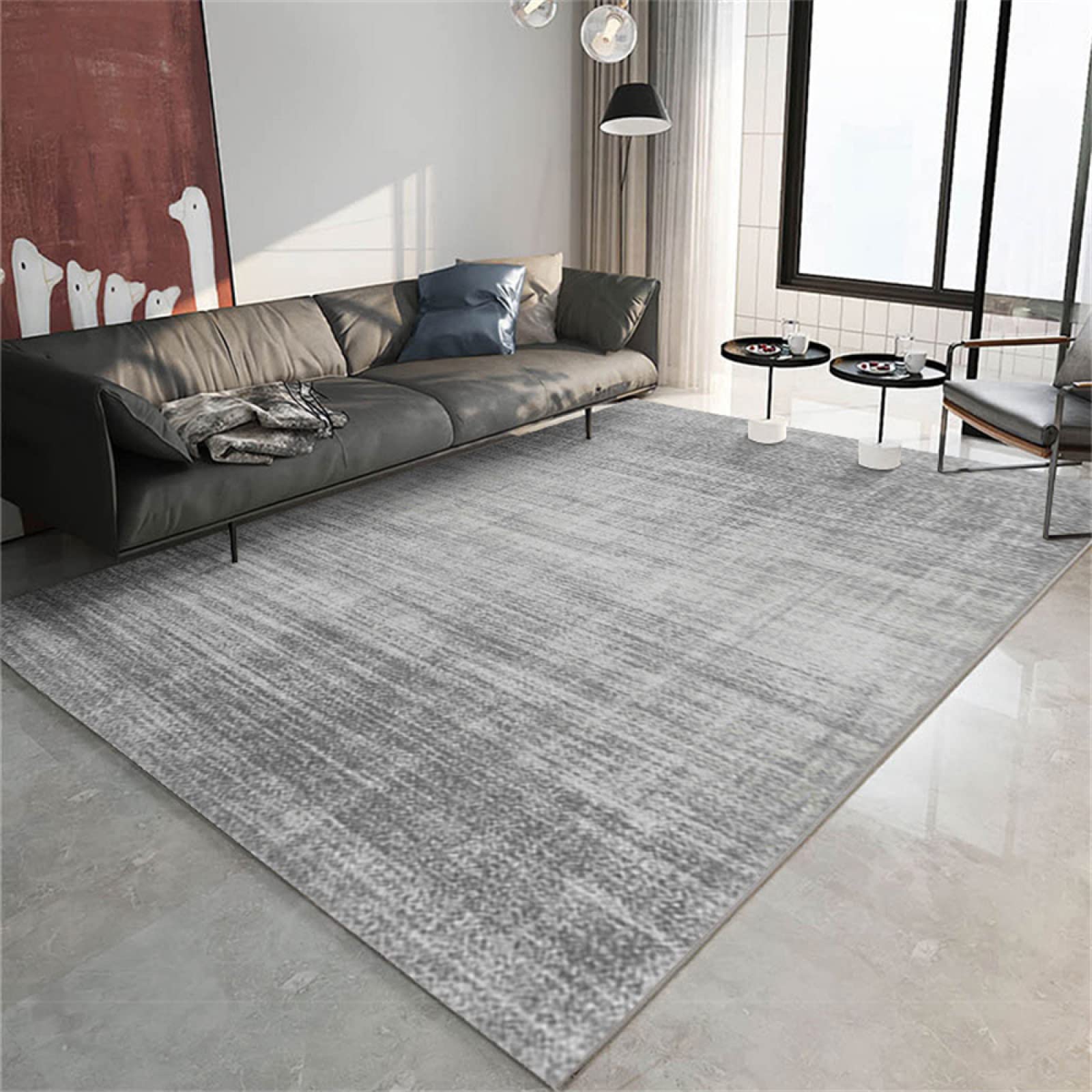 Tapis garçon gris 90x150cm lavable pour décoration chambre enfant et salon