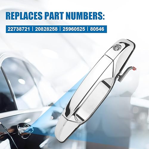 Miniatura 3 de LCWRGS Reemplazo de manija de puerta exterior del conductor delantero para Cadillac Escalade Chevy Avalanche Silverado Suburban Tahoe GMC Sierra