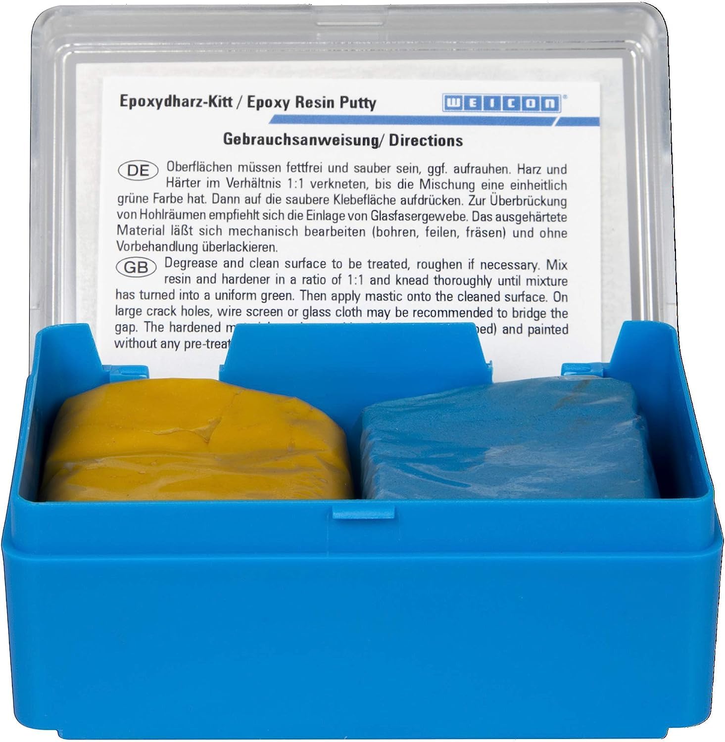 WEICON Resina epossidica pastosa 100 g composto per riparazioni universale impastabile in un pacchetto completo