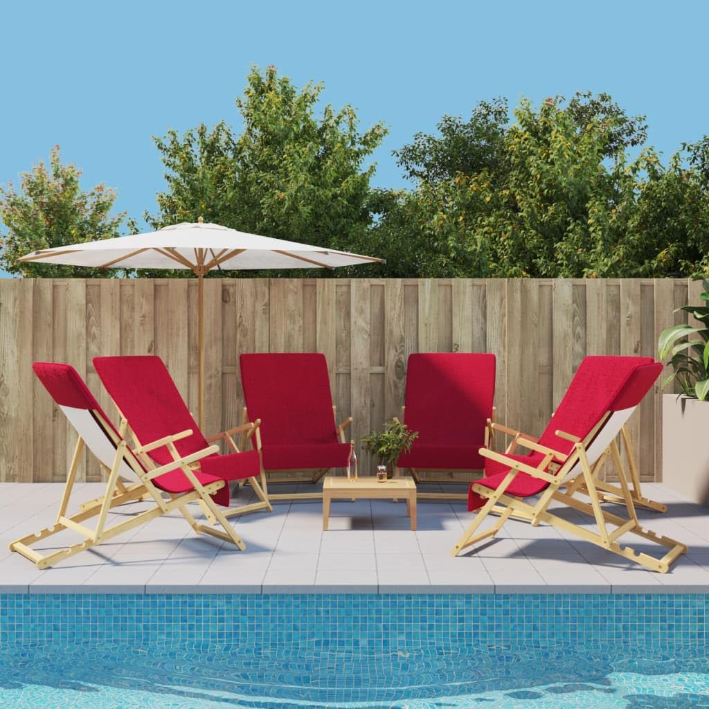 6 toallas de playa burdeos 60 x 135 cm 400 g/m², suaves y resistentes a la arena, solapa antideslizante para silla de playa, ligeras y compactas para viajes, versátiles para piscina, yoga