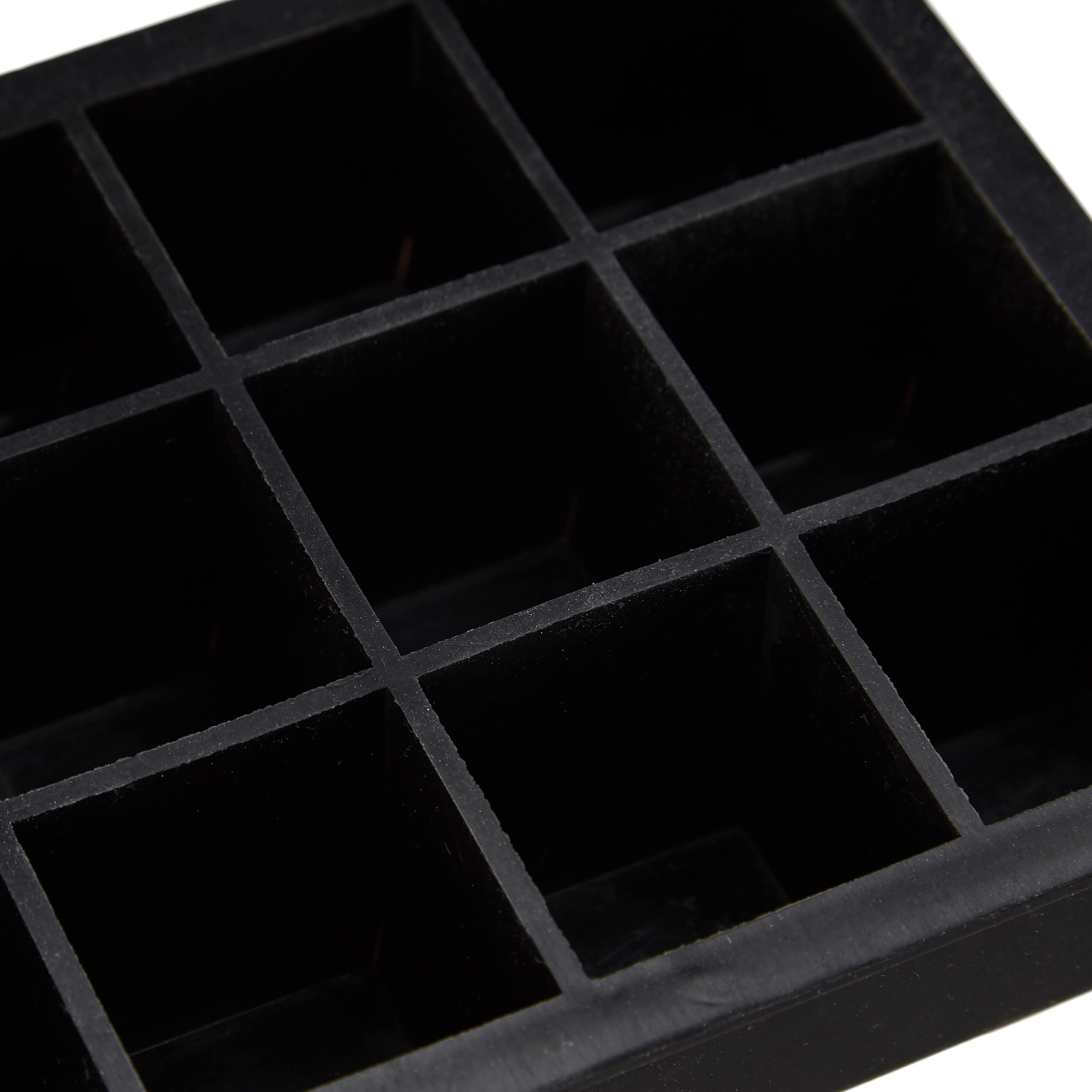 10x Forma per Ghiaccio in Silicone, Vaschetta per Cubetti, Forma-Ghiaccio, HLP 3,5 x 19,5 x 12,5 cm, Nero