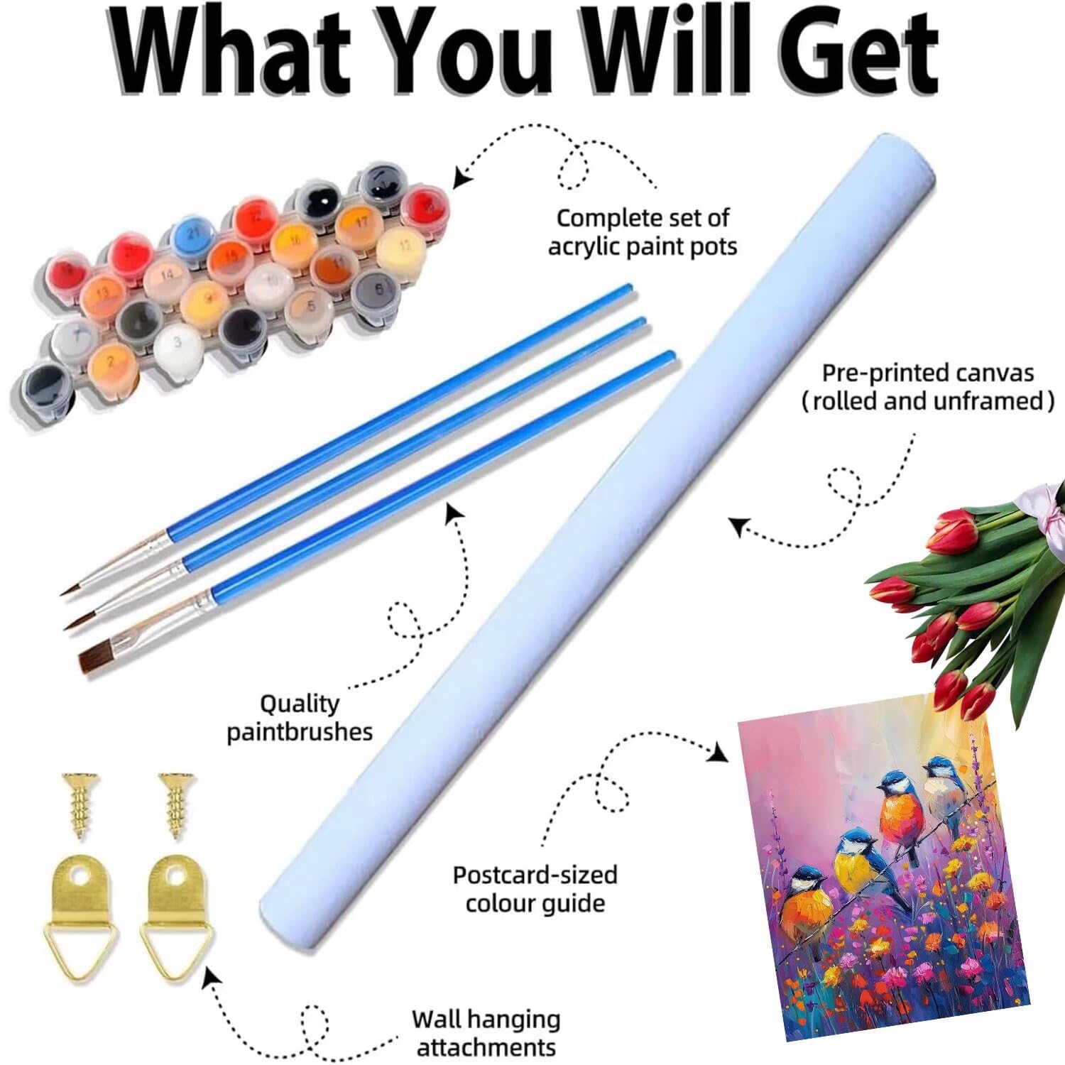 Pintar por Numeros Adultos pintar por numeros niños manualidades niños 10 años, DIY Pintar por Números de Pincel y Pintura acrílica Decoraciones para el Hogar Manualidades, sin Marco 60x80cm C-88