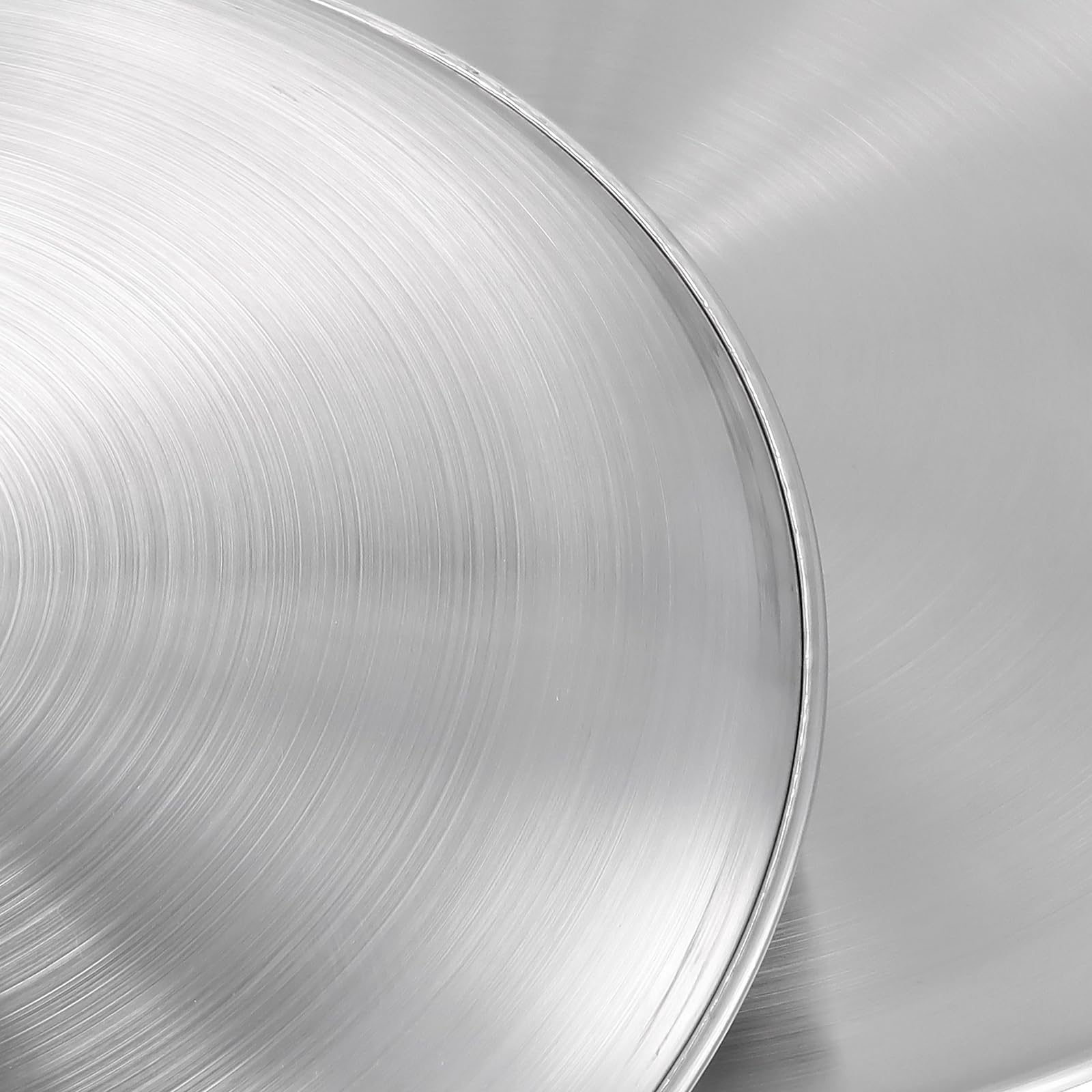 Set di 6 Piatti Rotonde in Acciaio Inox, da 30 cm, di Stoviglie da Tavola Portatile, Picnic, barbecue