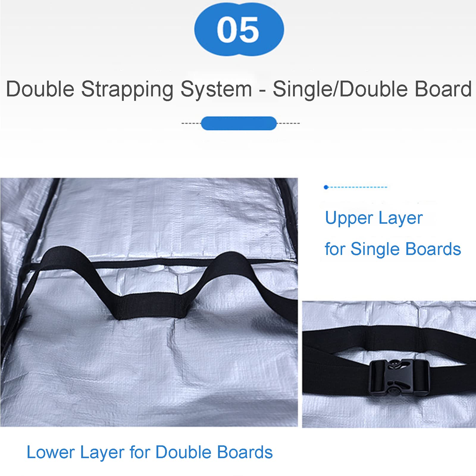 Borsa Da Sci E Snowboard 185 Cm Impermeabile - Set Con Portascarponi, Per Trasporto Attrezzatura