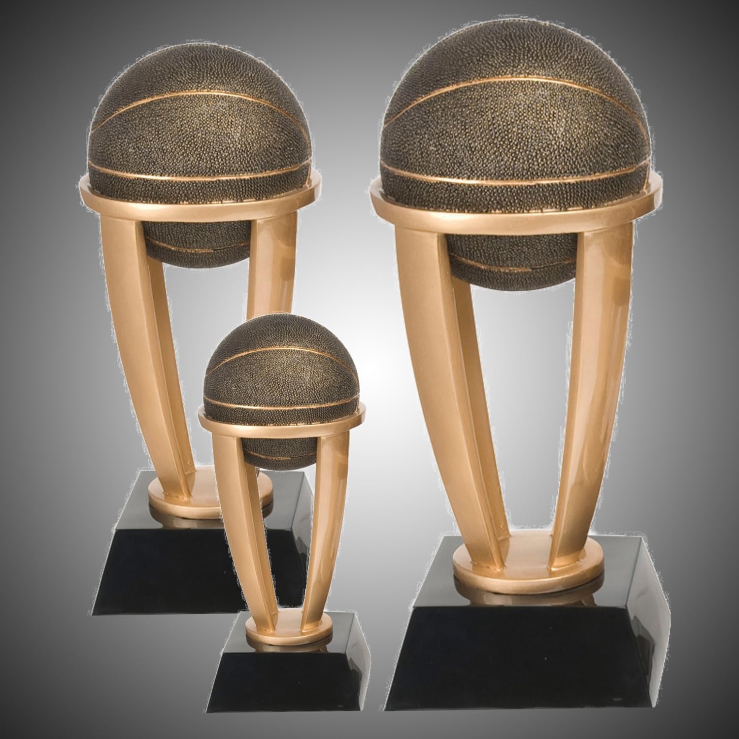 Decade Awards Basketball Gold Tower Trophy - 7.5, 10.75 or 13 Inches Tall | Engraved Hoops Award - Customize Now