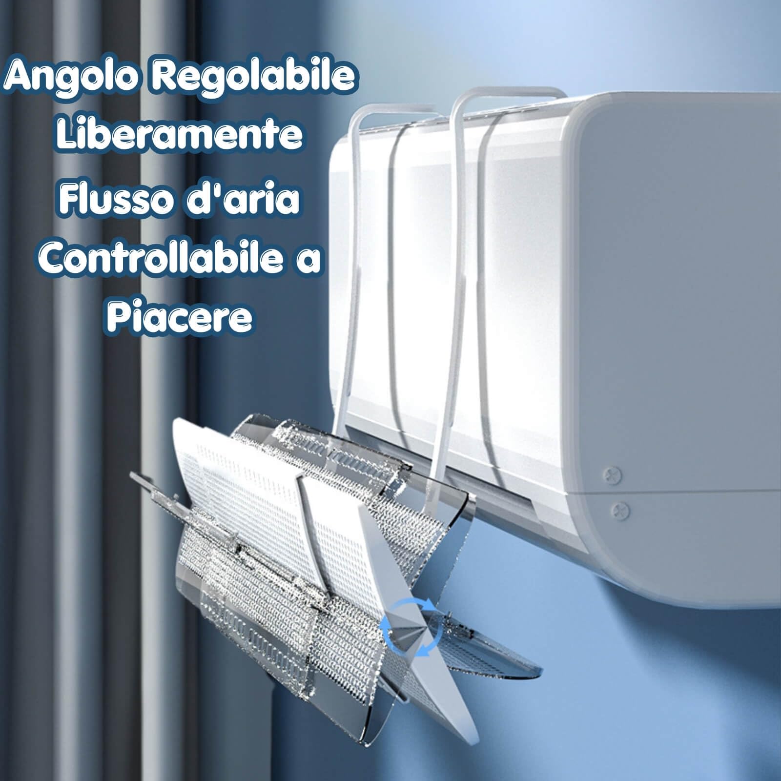 Deflettore per Condizionatore Universale Regolabile, Deviatore Aria Condizionatore, Anti Soffiaggio Diretto, Facile Installazione, Adatto per Casa Ufficio Anziani Neonati Donne in Gravidanza, Bianco