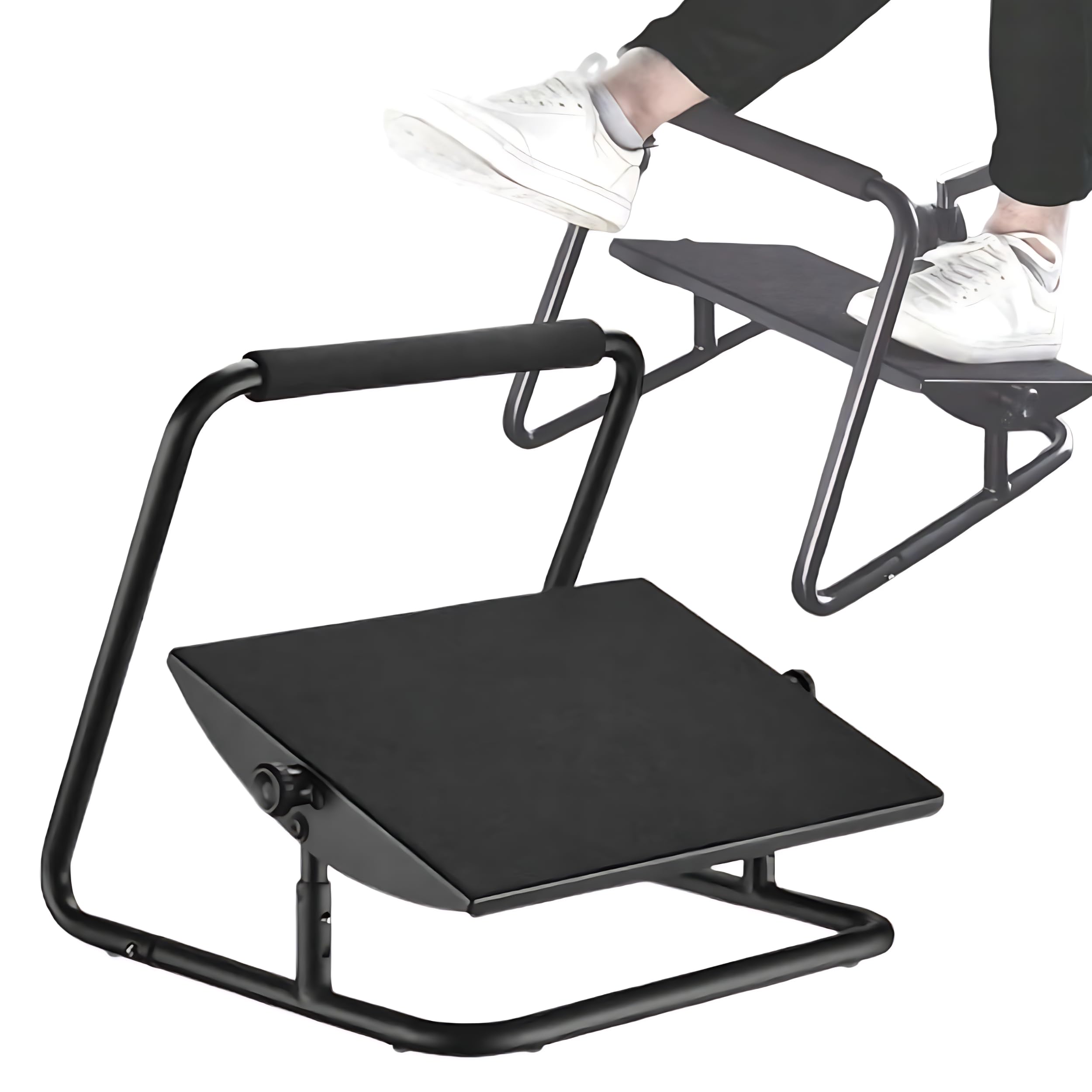 Spacetronik Fußstütze Schreibtisch, Ergonomischer Fußablage Höhenverstellbar & Neigbar 20 Grad, Stahlkonstruktion Rutschfest Ergonomisch für Büro, Home Office, Arbeitsplatz