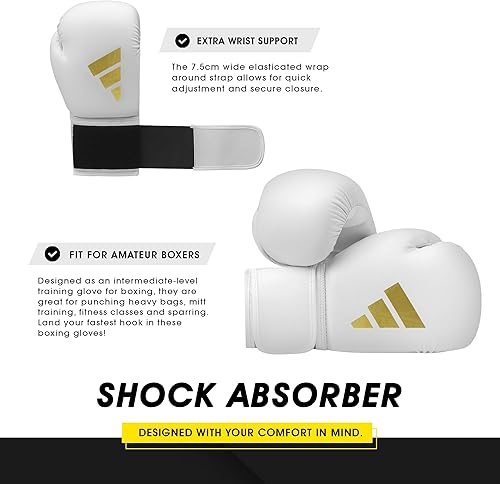 Miniatura 3 de adidas Speed 50 Guantes de boxeo de gel – Guantes de boxeo para adultos para hombres y mujeres – Guantes de bolsa pesada, guantes de kickboxing para