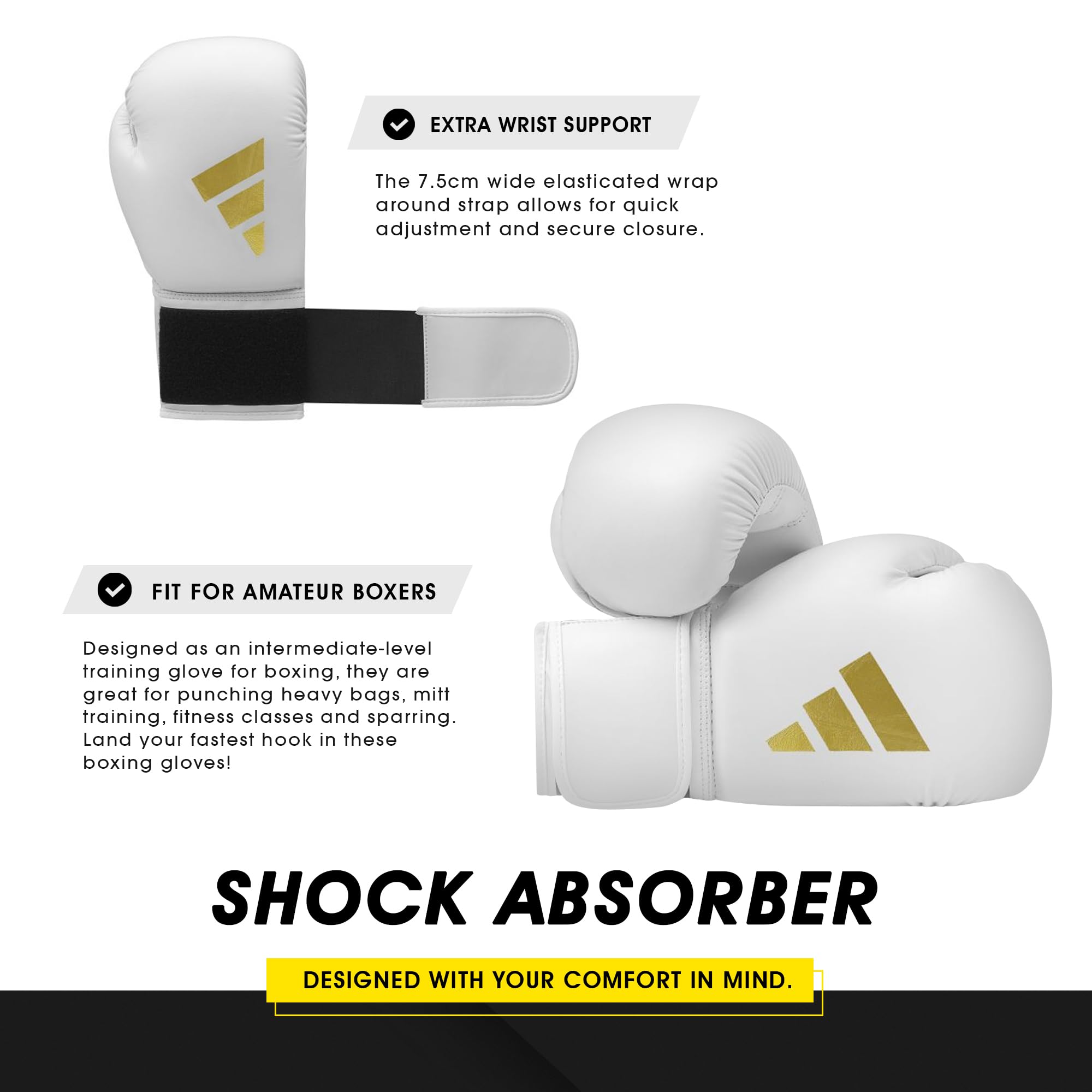 adidas Rękawice bokserskie Speed 50, dla dorosłych, rękawice bokserskie, wygodne i trwałe