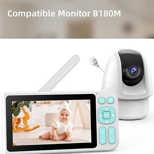 Miniatura 7 de Cámara de bebé complementaria, alcance de 2000 pies, cámara de 1080p, visión nocturna súper clara, zoom 8X, audio de 2 vías, llanto  Detección de