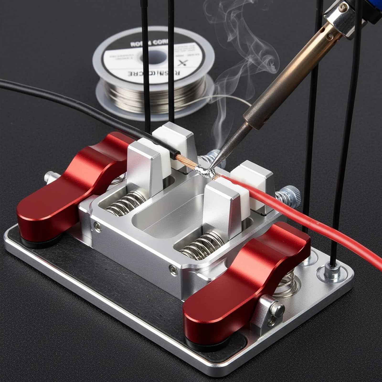 Stacja lutownicza z zaciskami ceramicznymi, zaciski do stołu spawalniczego, narzędzie do lutowania aluminiowego, do naprawy elektroniki PCB, drutu i taśm LED