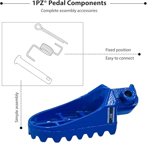 Miniatura 6 de 1PZ AP1-Y01 Estriberas de aluminio azules para pies, reemplazo para Honda XR50R CRF50 CRF70 CRF80 CRF100F Yamaha PW50 PW80 TW200 TTR90 TTR90E Moto