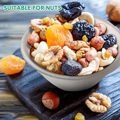 Miniatura 6 de Potchen Paquete de 300 cuencos de papel desechables de calidad, cuencos pequeños de fibra de caña de azúcar, fiestas para helado, frutas, ensalada,