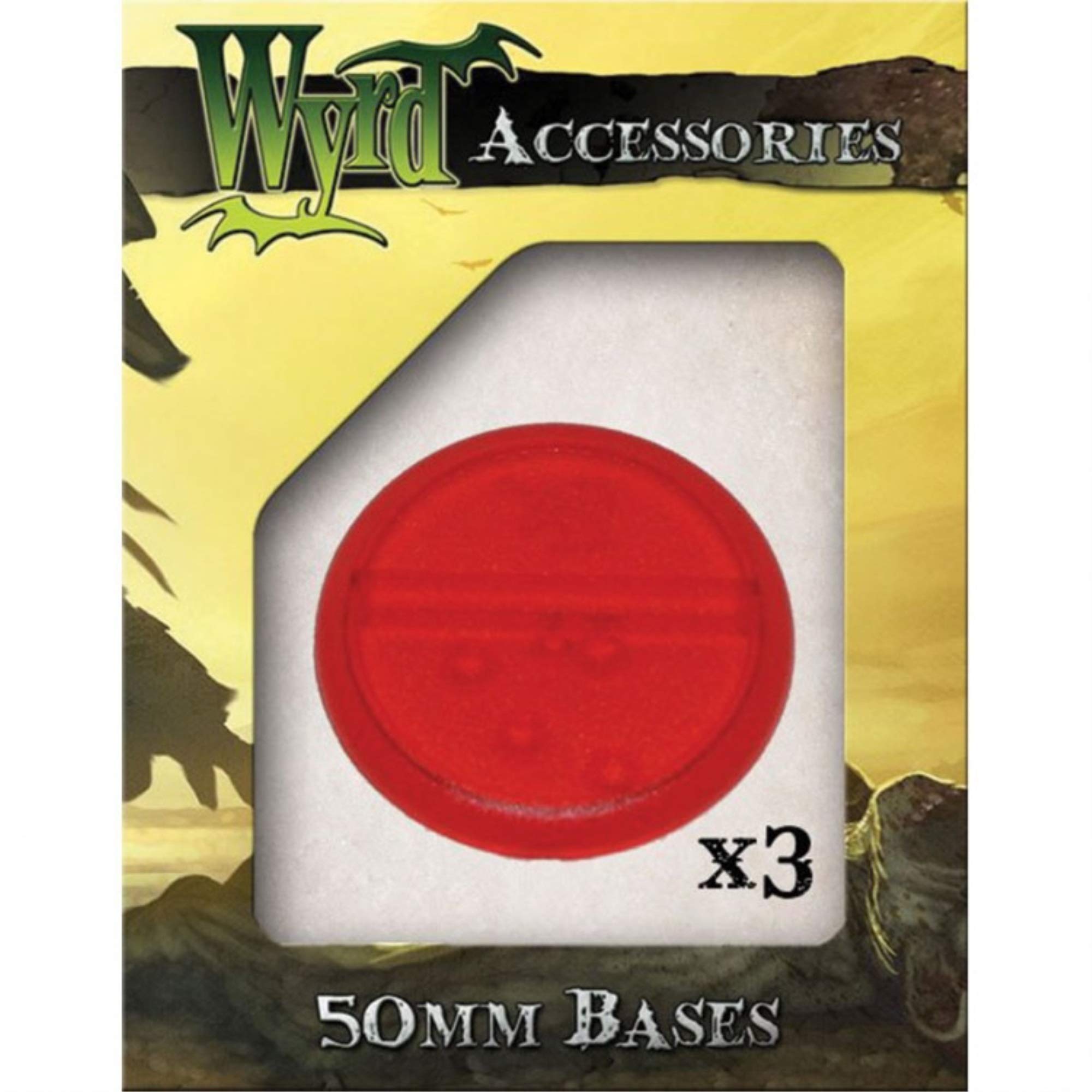 MalifauxRed Translucent Bases 50mm (3)