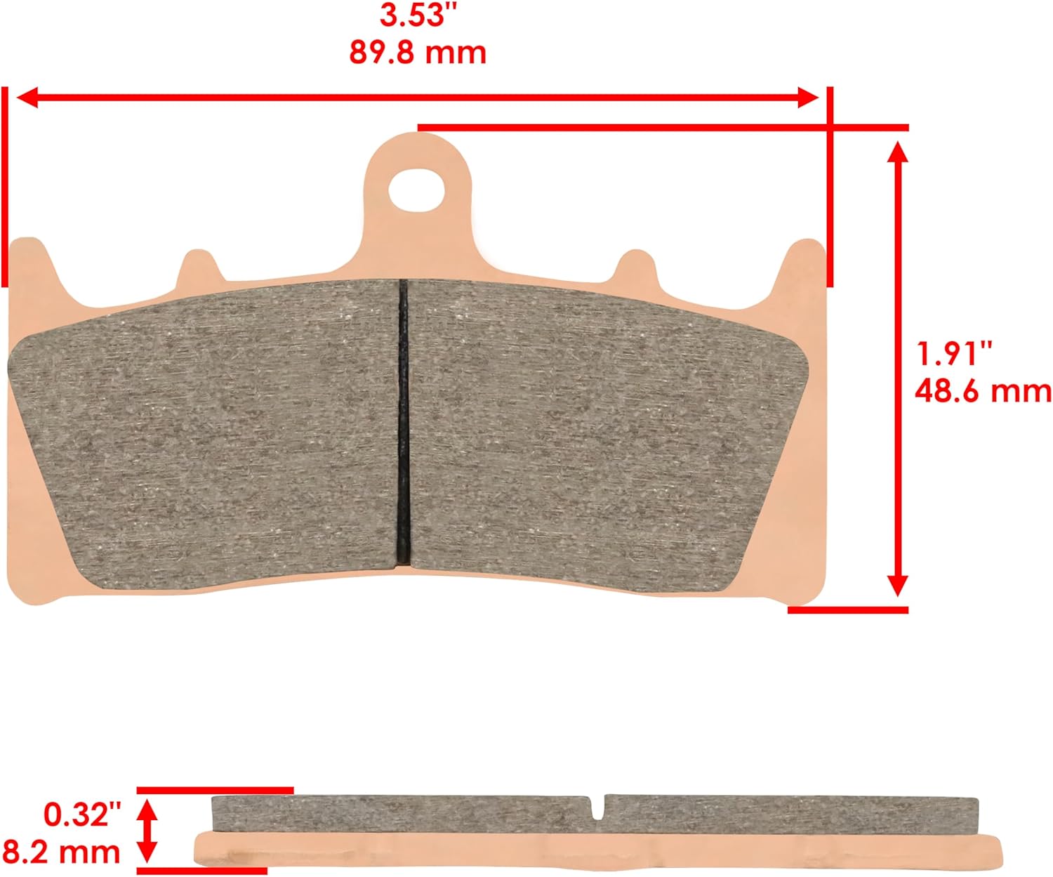 Caltric Brake Pads Compatible with Suzuki GSX1300 GSX 1300 Hayabusa 1999-2007/ ZX7R ZX-7R Ninja ZX750 1996-2003