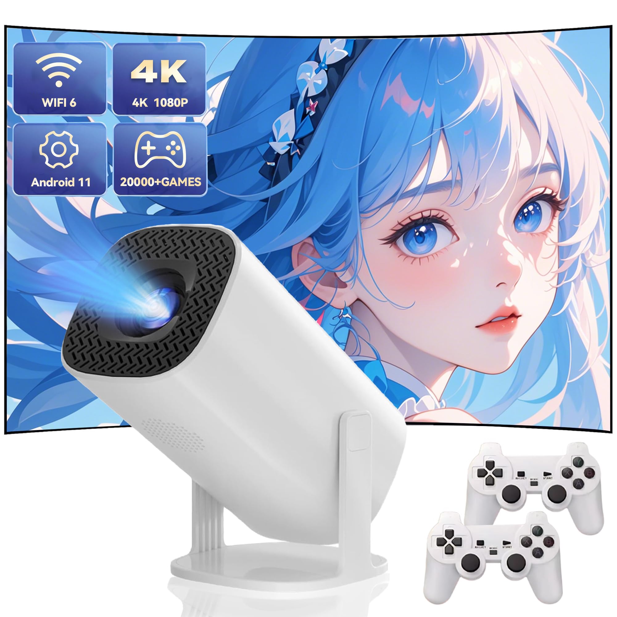 Amazon.com: P30 Max Projector and Game With 2 Wireless Controllers