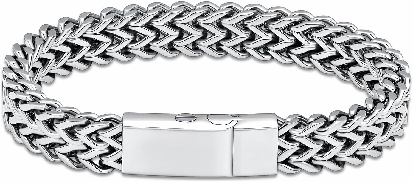 Bracciale Urna Commemorativa in Acciaio Inossidabile con Scritta 'God Bless', Bracciale Portaceneri in Vera Pelle, Bracciale alla Moda