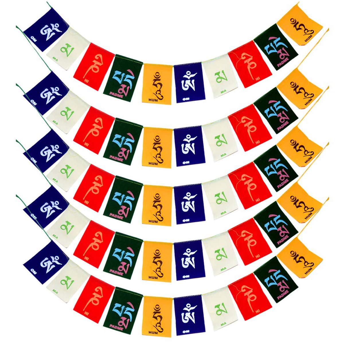 Reiki Crystal Products Tibetian Buddhist Prayer Flags Combo Pack Of 5 (Multicolour_75 Cm) (B07X3CVKLD) Amazon Price History, Amazon Price Tracker