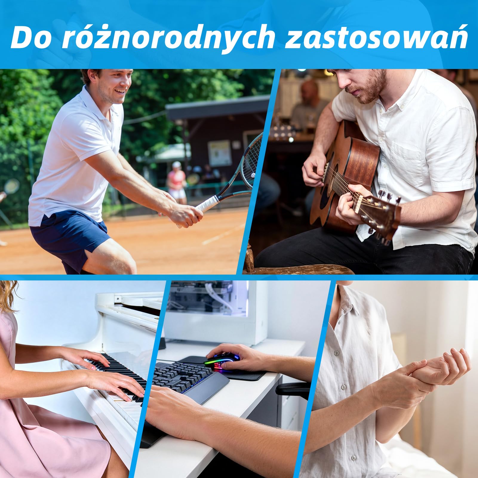 Trenerem Palców, Zestaw Trenera Dłoni i Palców 6 Sztuk, Wzmacniacz Przedramienia, Piłka do Ćwiczeń Dłoni, do Ćwiczeń Celowanych, Budowy Siły, Ulgi i Regeneracji