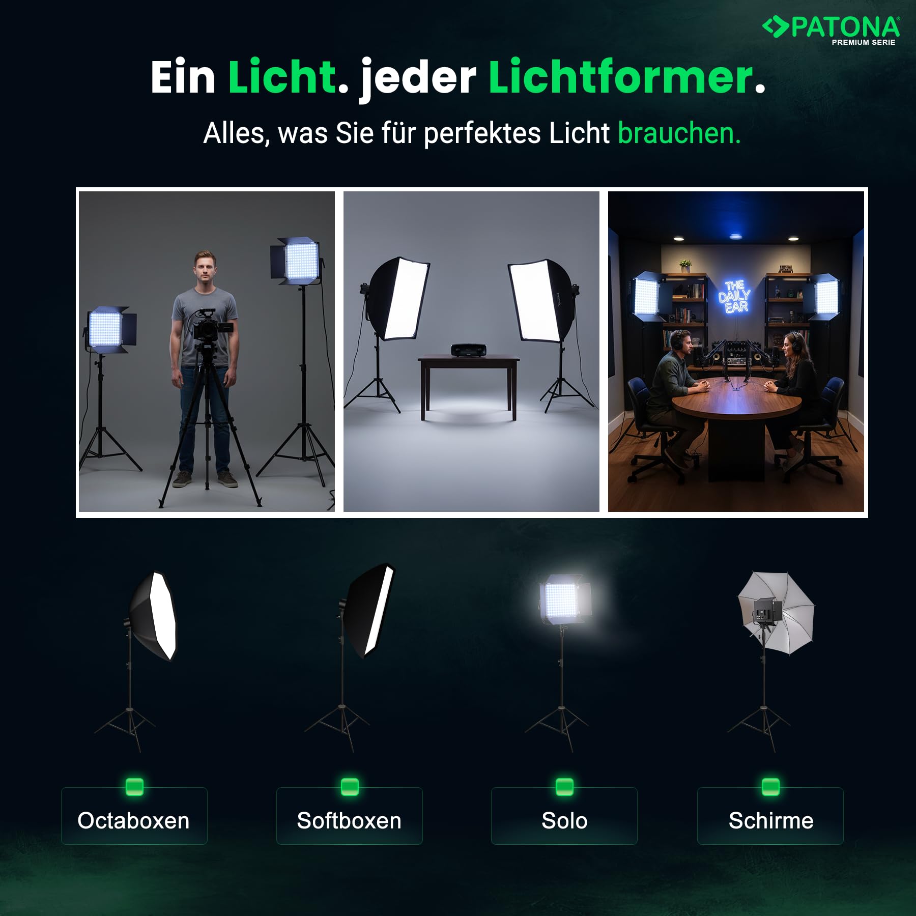 PATONA Premium LED - Luz de vídeo profesional para fotografía (60 W, RGB, COB LED, efectos especiales, pantalla, temperatura de color CCT 2700 K – 10000 K, luz blanca cálida/fría, 16 millones de