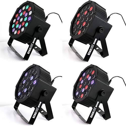 Miniatura 6 de Gearlux 24 unidades de 1 vatio RGBW LED 8 canales, batería LED de escenario luz para Halloween, fiesta, boda, Navidad y fiestas de escenario