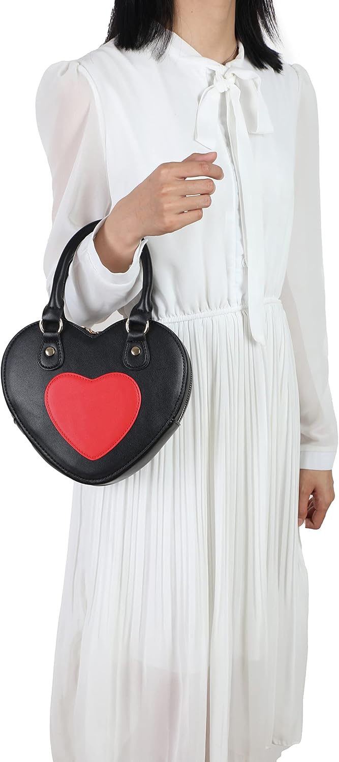 lola mae Heart Shape Crossbody Bag Zip Around Shoulder Handbag - Image 2