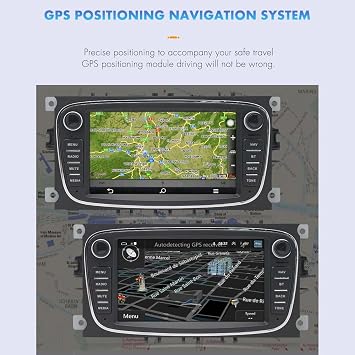 GPS Car Navigation Latest Map 7 Touch Screen Live Voice Broadcasting Direction Reminder Navigation System Car GPS Satellite Navigator Focus Focus, 1G+16G