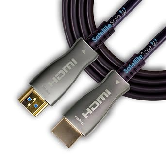 SatelliteSale Digital High-Speed HDMI 2.0 Fiber Optic Cable 4K/60Hz 18Gbps Black 2160p Universal Wire PVC Cord 100 feet