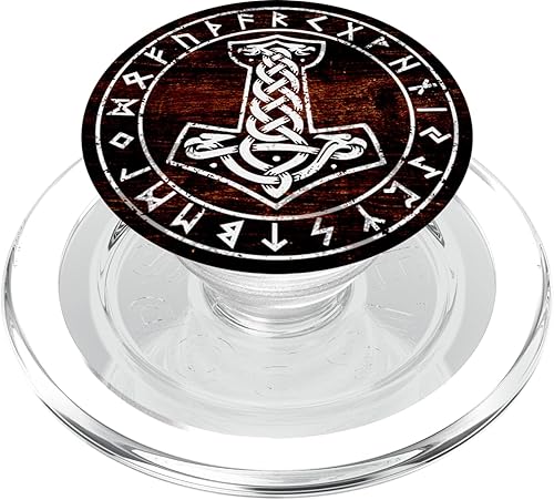 Mjolnir Thor Hammer Viking Norse Mythology PopSockets PopGrip agarre intercambiable para teléfonos y tabletas PopSockets MagSafe PopGrip para iPhone