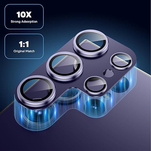 Miniatura 8 de Mansoorr Protector de lente de cámara para Samsung Galaxy S24 Ultra, protección completa absorción de gran fuerza Protector de pantalla de cristal
