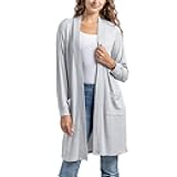 Lounge Cardigan Classic Soft Lightweight Open Front Sweater for Women, Girls