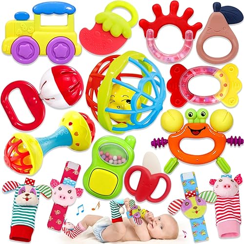 Sonajeros para bebés de 0 a 6 meses sonajeros para bebés de 0 a 6 meses Juguetes de sonajeros para bebés 0-3-6-12 meses Juguetes de sonajero para