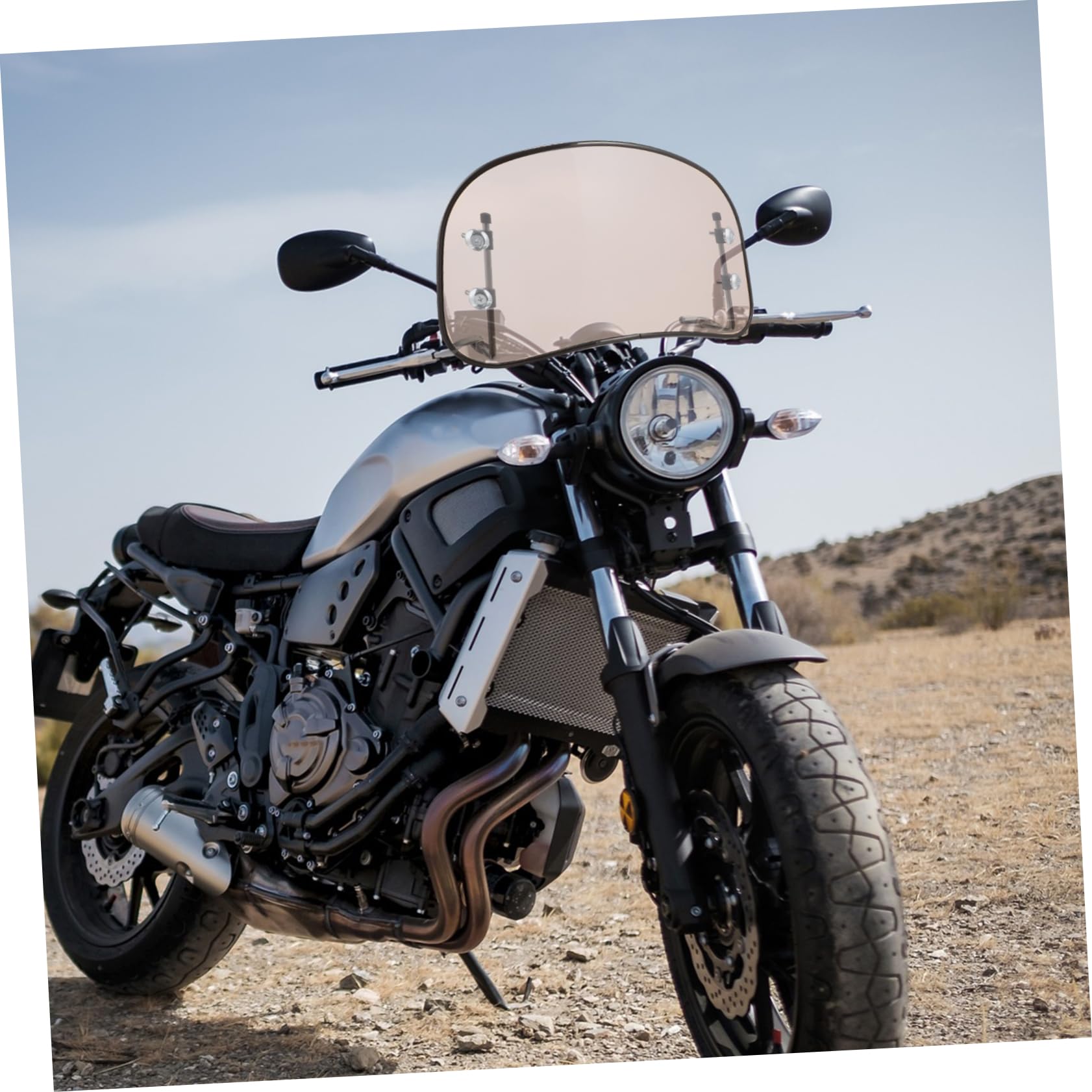 Vaguelly 1 Juego Mercado Accesorio de Motocicletas Parabrisas Universal para Viento Pantalla Aire comprimido pc motoazadas pedaleador Gran Parabrisas Suministro de Motocicleta Caucho