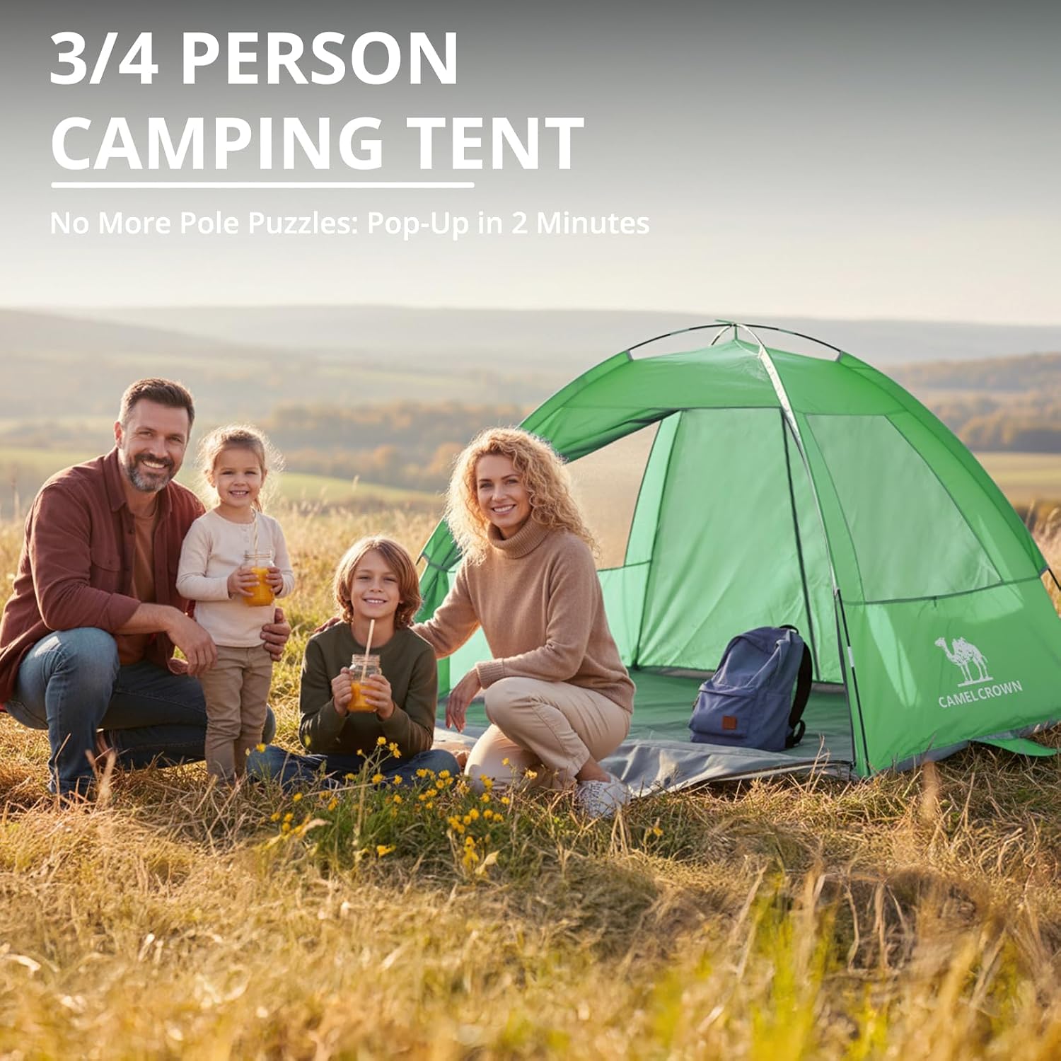 CAMEL CROWN Beach Tent UPF 50+ Sun Shelter for 2/3/5/6 Person, Lightweight Portable Sun Shade with Sand Anchor, Family Beach Day & Outdoor Adventures image 3