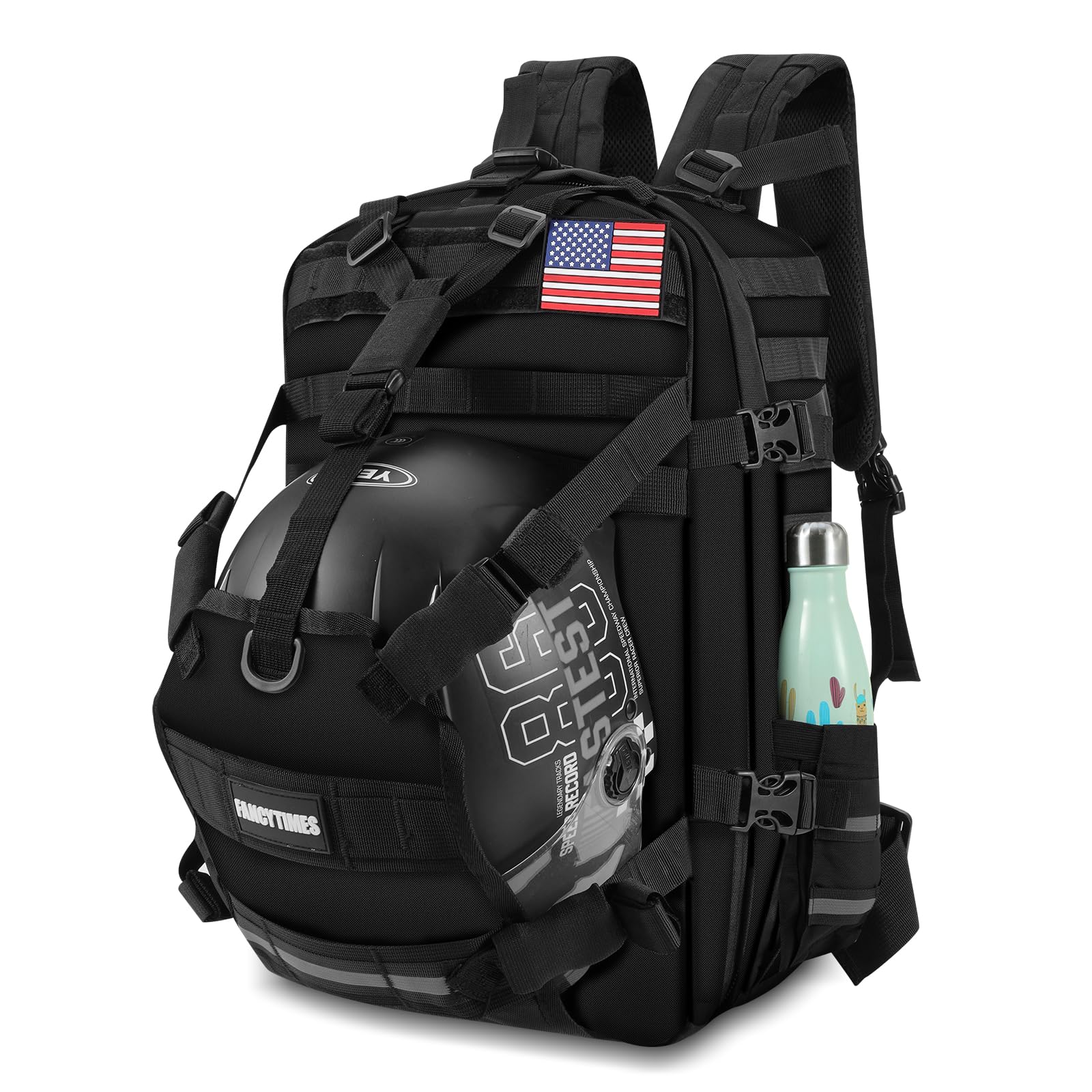 Large Capacity Motorcycle Cycling Helmet Backpack 24L - Waterproof, Expandable
