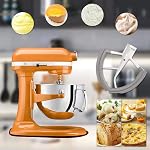 6 Batteuse à bord flexible Quart pour mélangeurs de support à l'aide de la cuisine, fixation de paddle à l ́aide de l'aile de cuisine avec rainures flexibles en silicone, et tapis à glissière de mélange pour aide à la cuisine 6 Mélangeur Qt