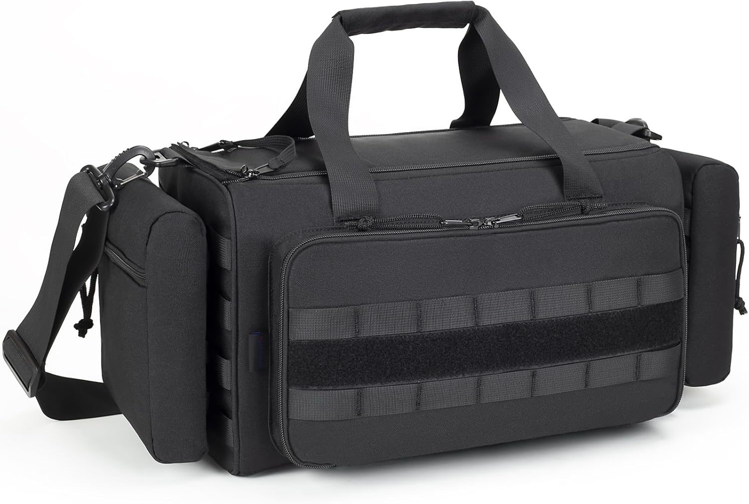 Range Bag for Handgun Ammo Shooting, L Gun Case Carry 5+ Pistols Transport Tactical Gears Accessories with Lockable Zipper Molle Strap, Duffle Sport Bag Hunting Storage Capricorn