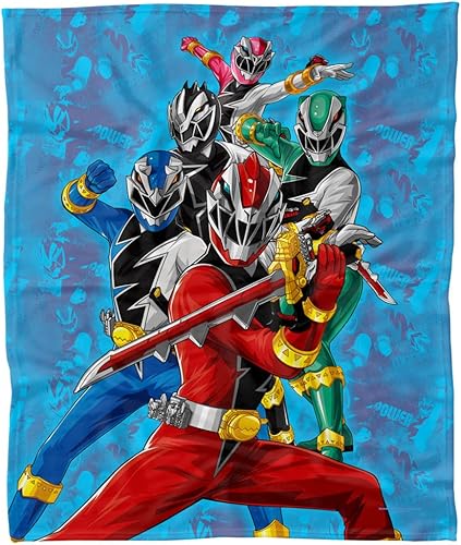 Miniatura 7 de LOGOVISION Power Rangers Dino Fury - Manta de forro polar (60 x 80 pulgadas)