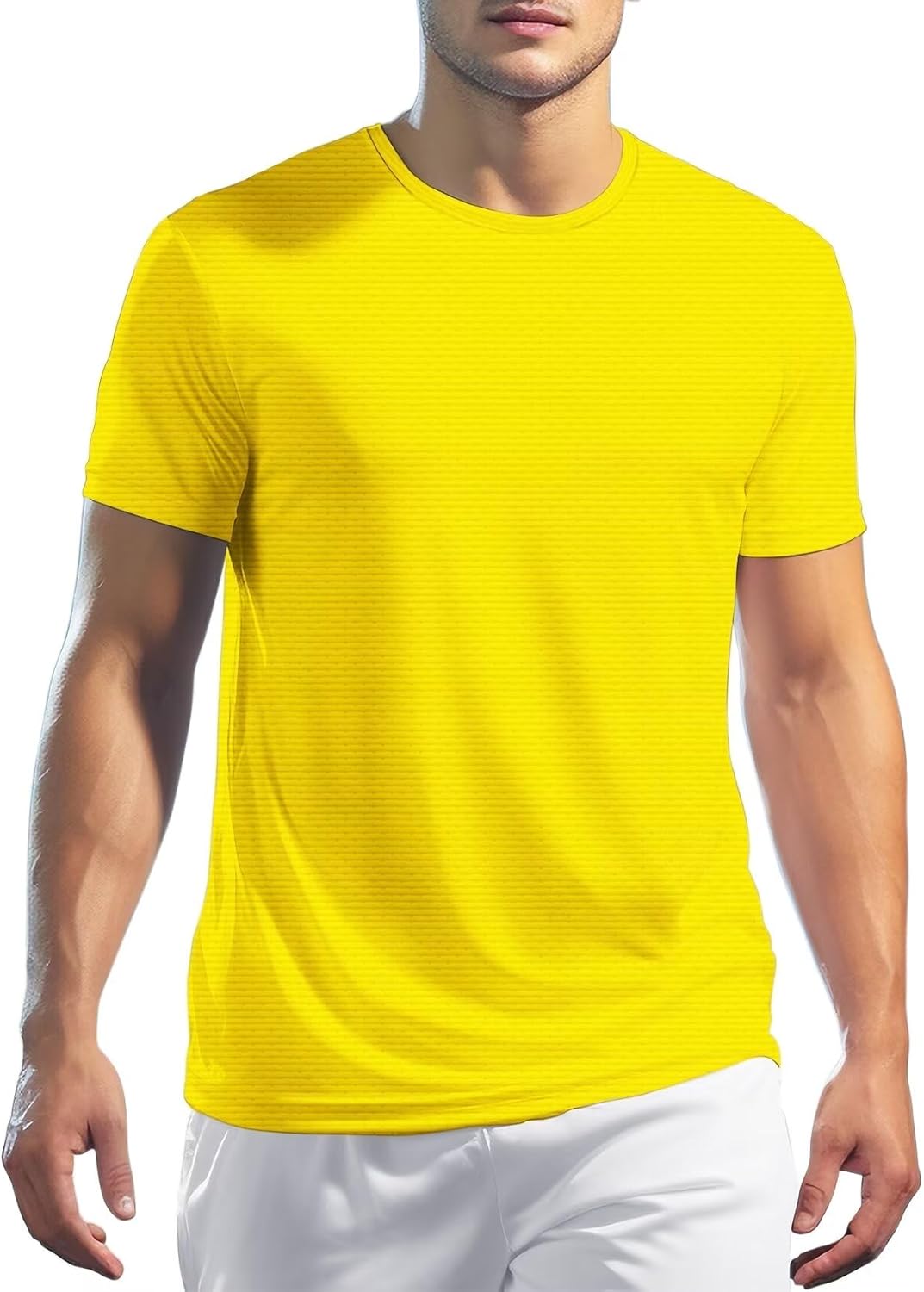 Mens Workout Shirts Dry Fit, Running Top Athletic Tee Moisture Wicking Crewneck Gym T-Shirts Short Sleeve - Image 2